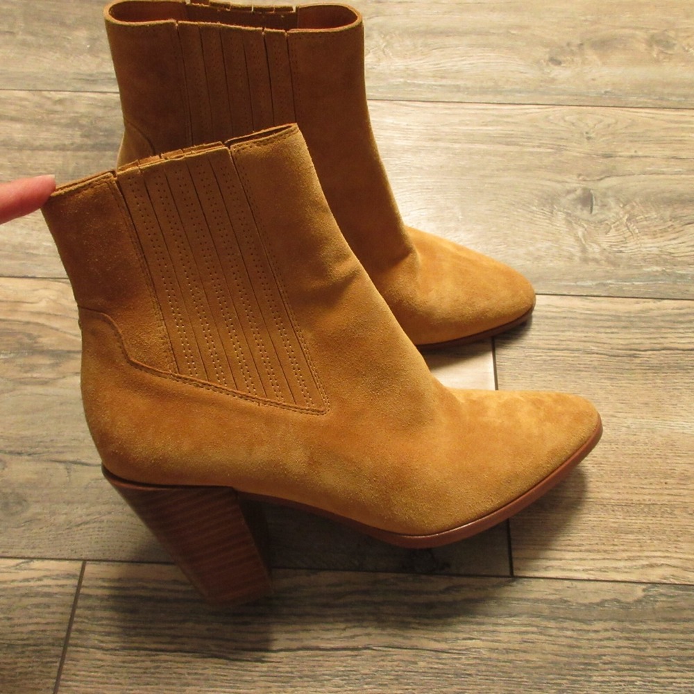 rag & bone Suede Ankle Booties in Camel Tan